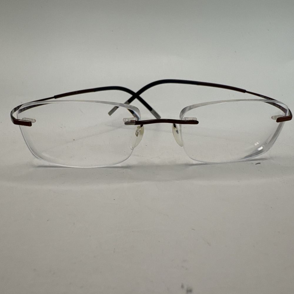 Silhouette Eyeglasses 7581‎ 40 6057 Icon Metallic Violet Rimless 53[]19 145